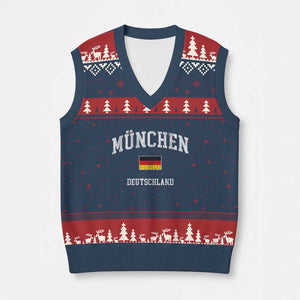 Munich München Germany German Flag Deutschland V-Neck Knit Sweater Vest
