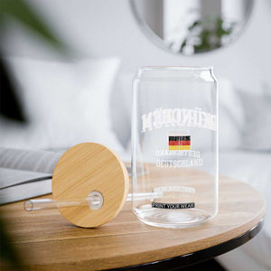 Munich München Germany German Flag Deutschland Glass Can