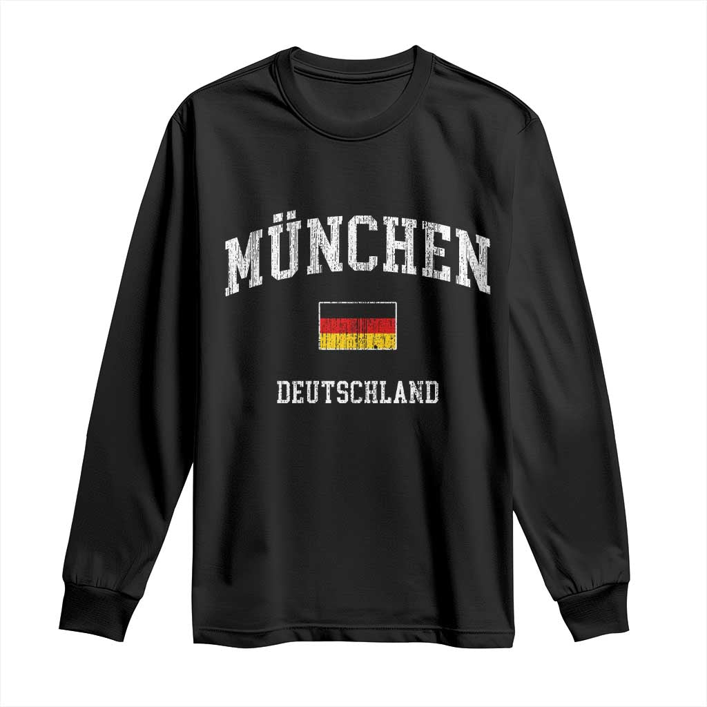 Munich München Germany German Flag Deutschland Long Sleeve Shirt