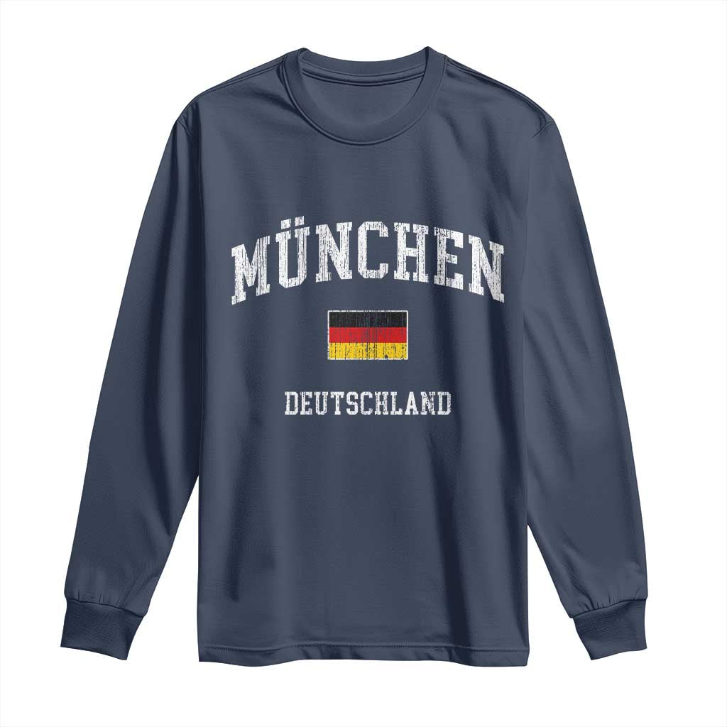 Munich München Germany German Flag Deutschland Long Sleeve Shirt