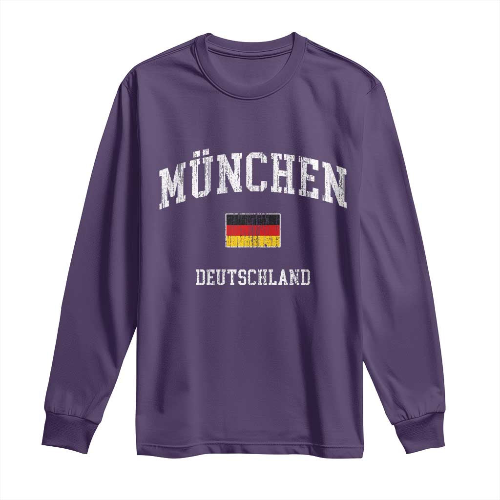Munich München Germany German Flag Deutschland Long Sleeve Shirt