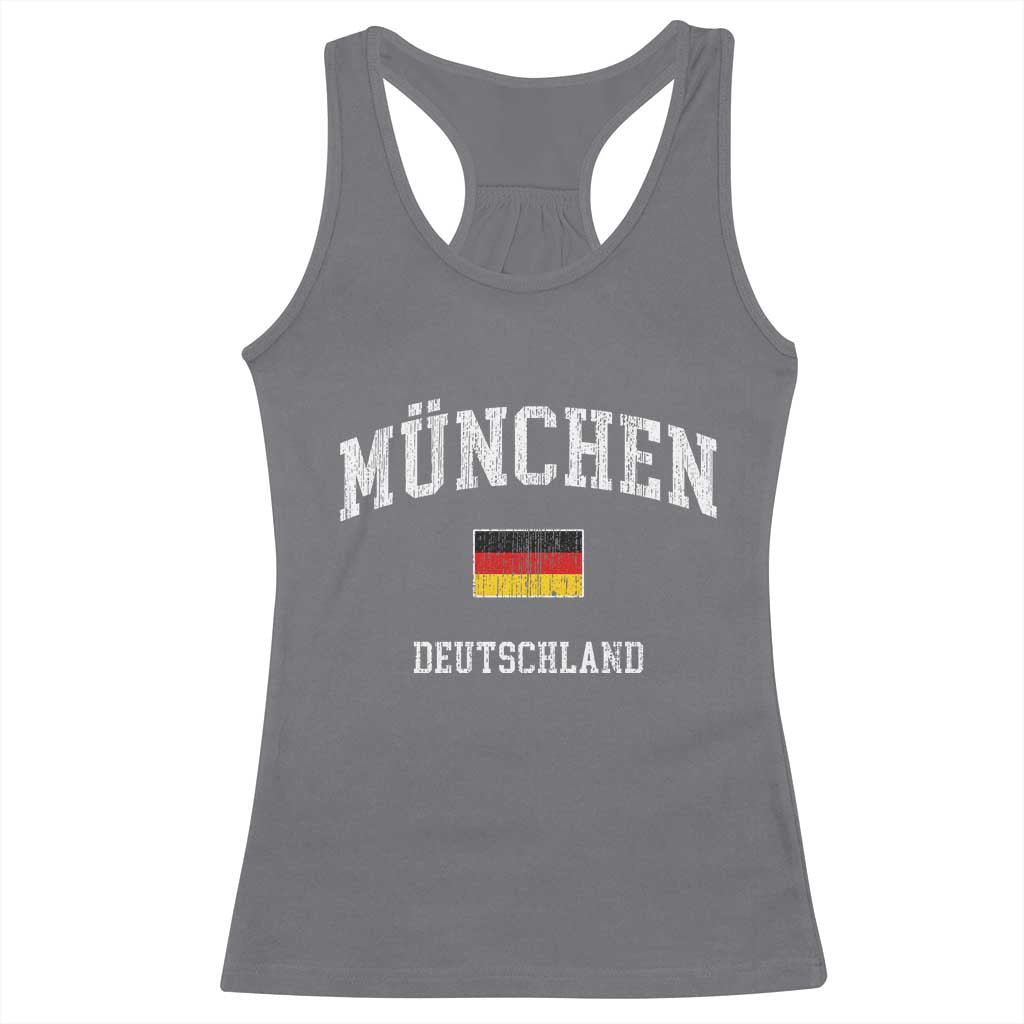 Munich München Germany German Flag Deutschland Racerback Tank Top