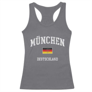 Munich München Germany German Flag Deutschland Racerback Tank Top