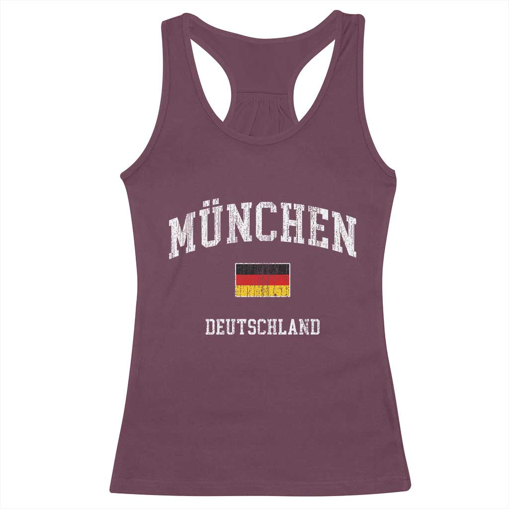 Munich München Germany German Flag Deutschland Racerback Tank Top
