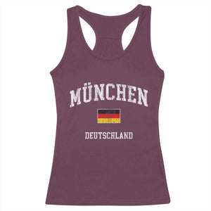 Munich München Germany German Flag Deutschland Racerback Tank Top