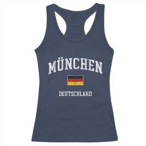 Munich München Germany German Flag Deutschland Racerback Tank Top