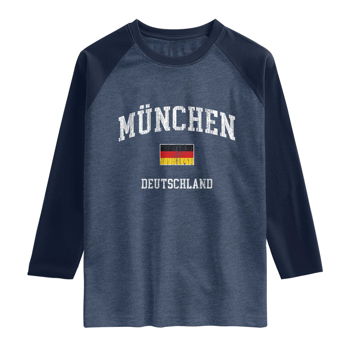 Munich München Germany German Flag Deutschland Raglan Shirt