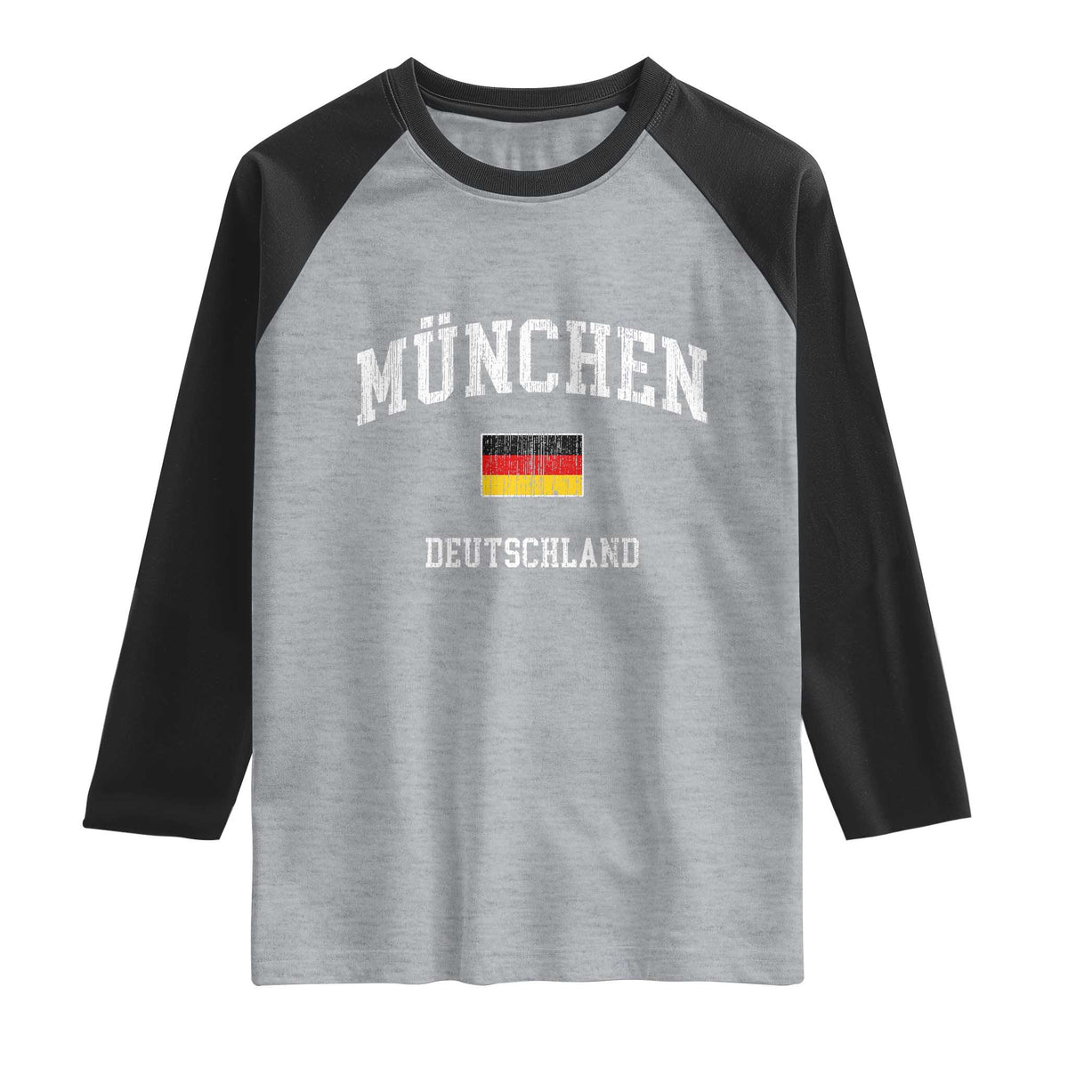 Munich München Germany German Flag Deutschland Raglan Shirt