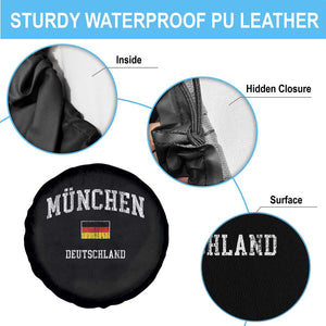 Munich München Germany German Flag Deutschland Spare Tire Cover