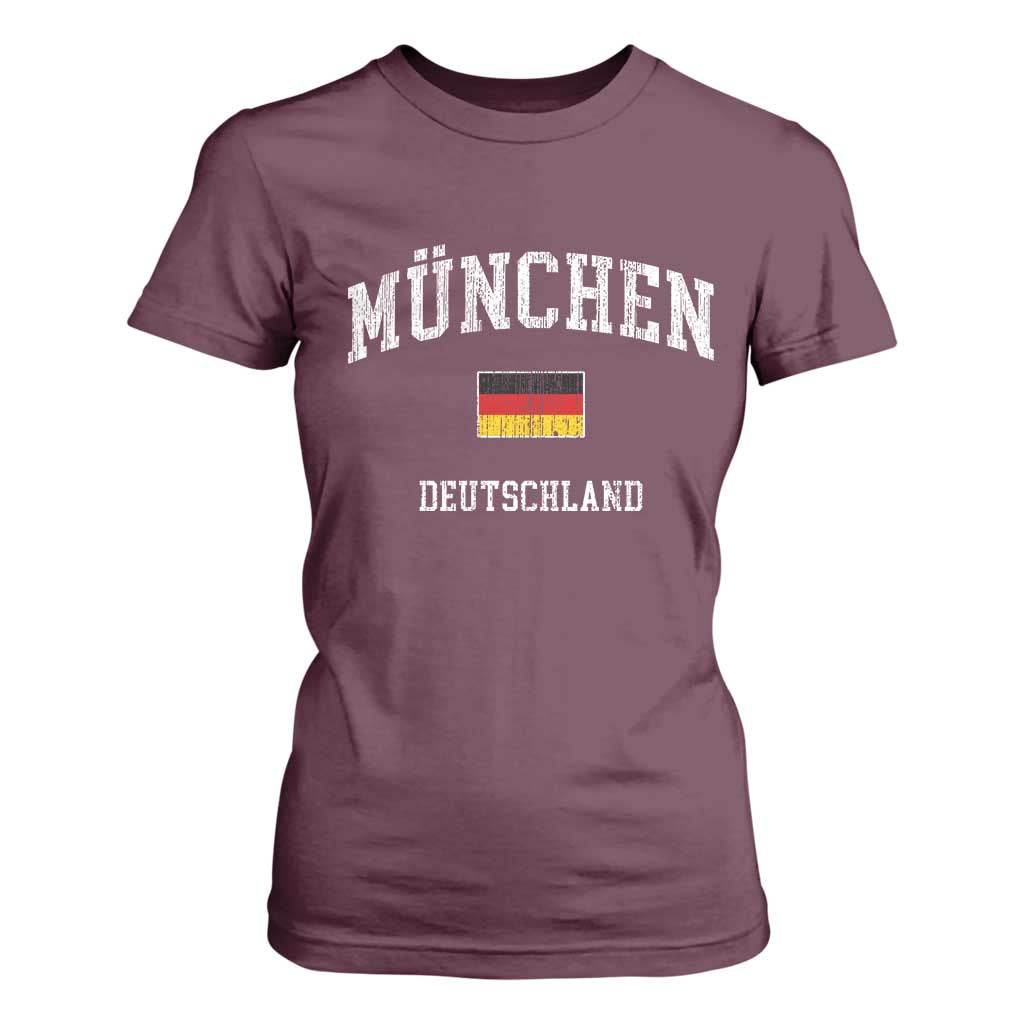 Munich München Germany German Flag Deutschland T Shirt For Women
