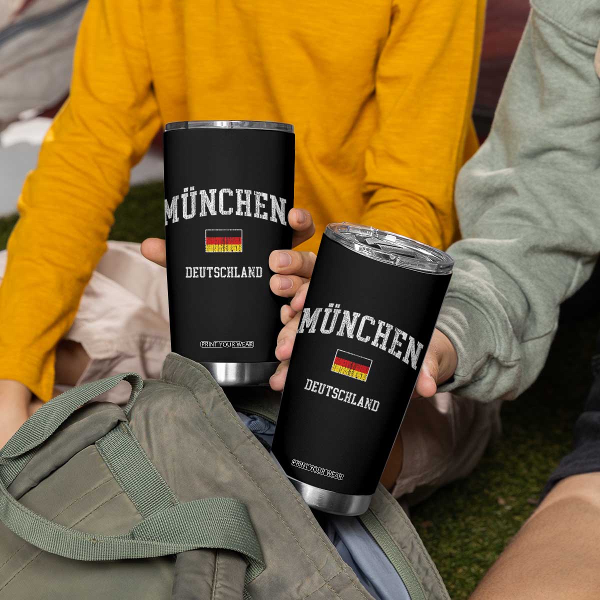 Munich München Germany German Flag Deutschland Tumbler Cup