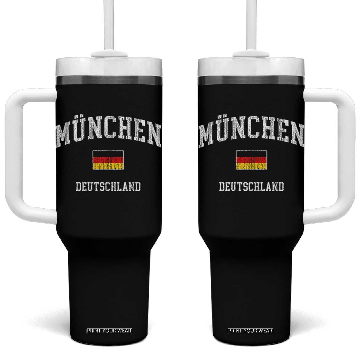 Munich München Germany German Flag Deutschland Tumbler With Handle