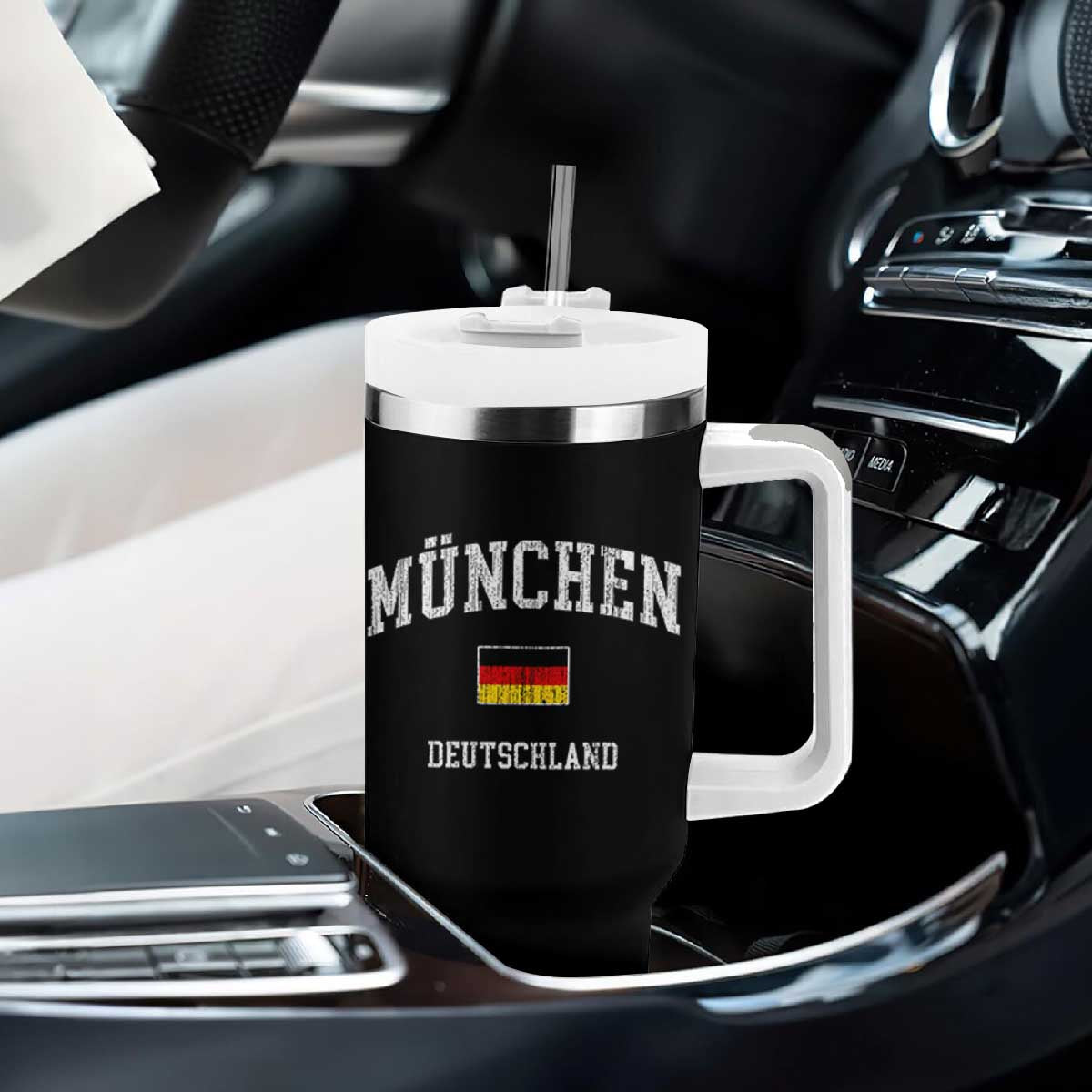 Munich München Germany German Flag Deutschland Tumbler With Handle