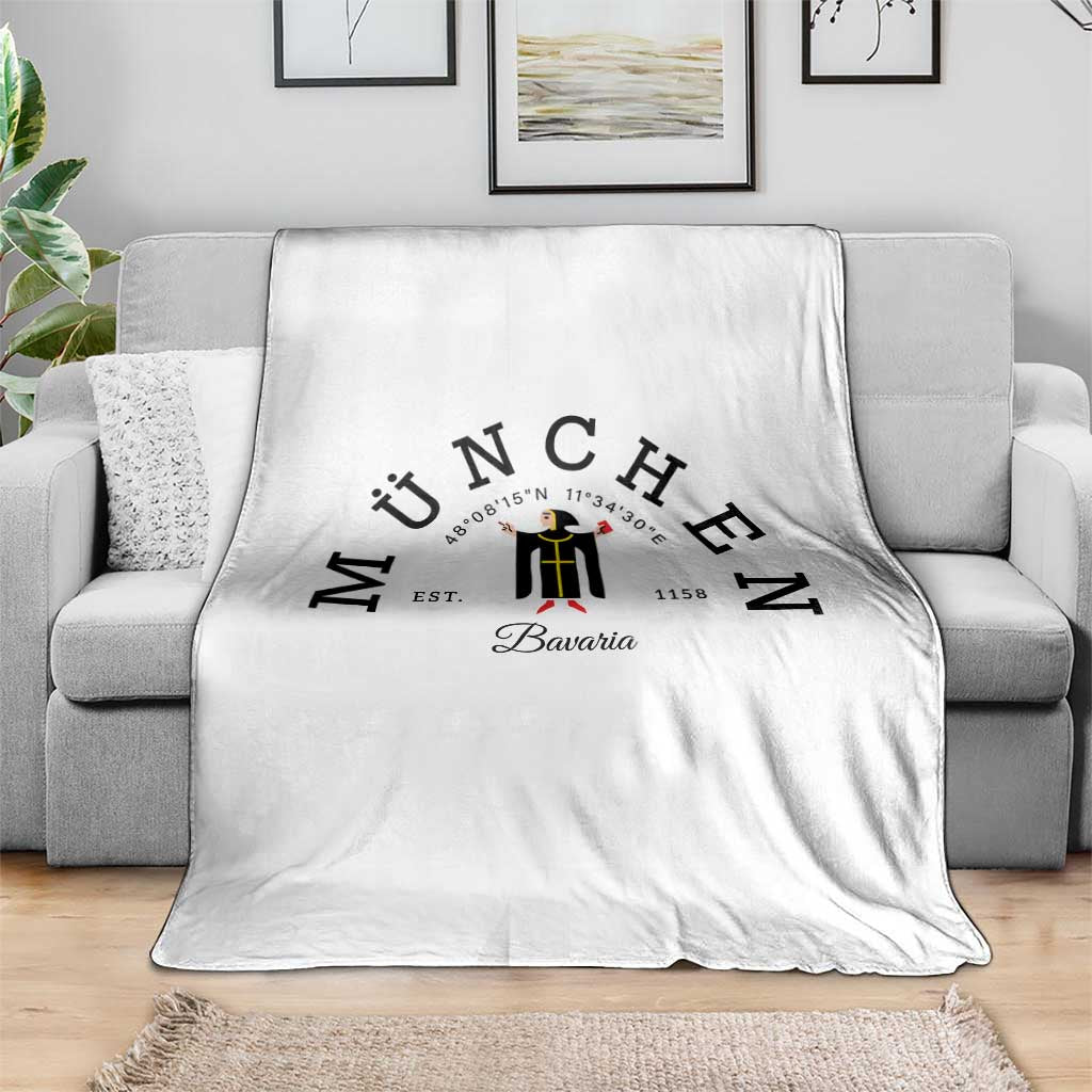 Munich München Bavaria Germany Coat of Arms Souvenir German Throw Blanket