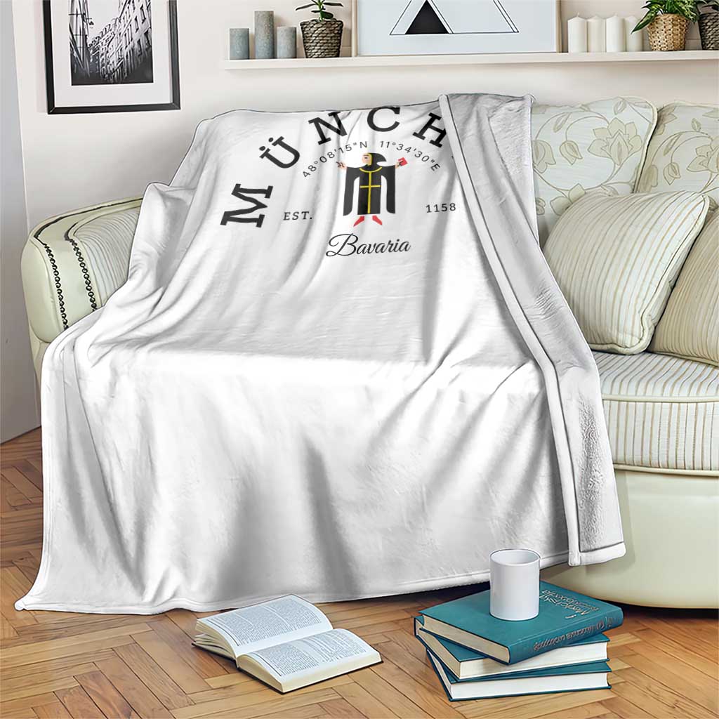 Munich München Bavaria Germany Coat of Arms Souvenir German Throw Blanket
