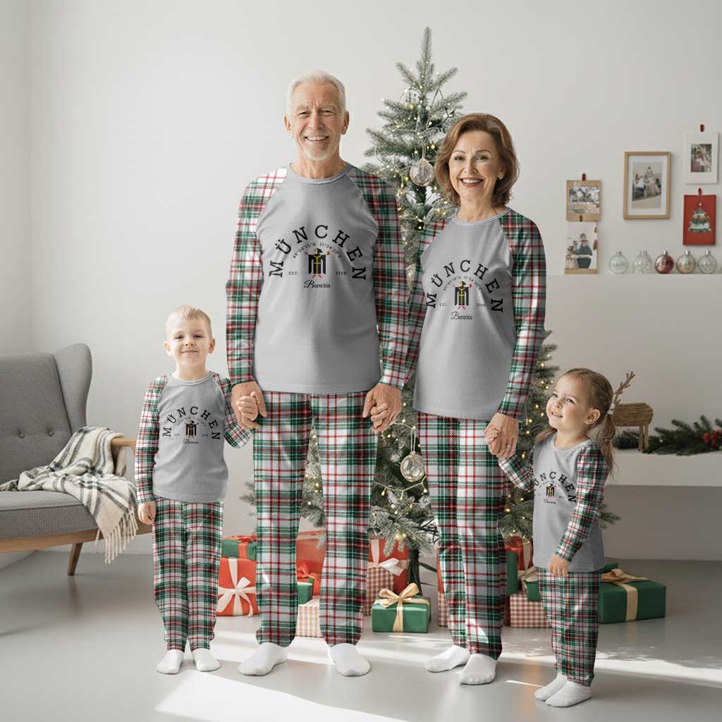 Munich München Bavaria Germany Coat of Arms Souvenir German Plaid Pajama Set