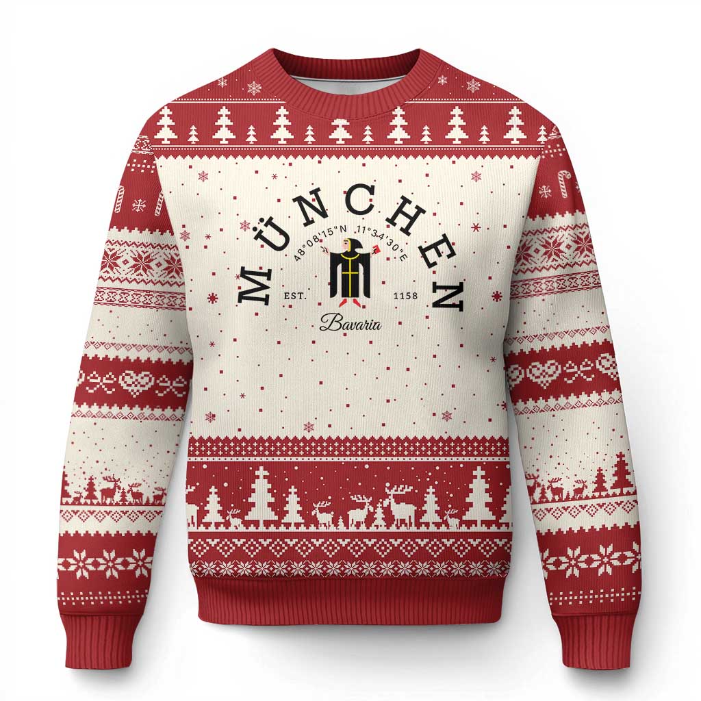 Munich München Bavaria Germany Coat of Arms Souvenir German Ugly Christmas Sweater