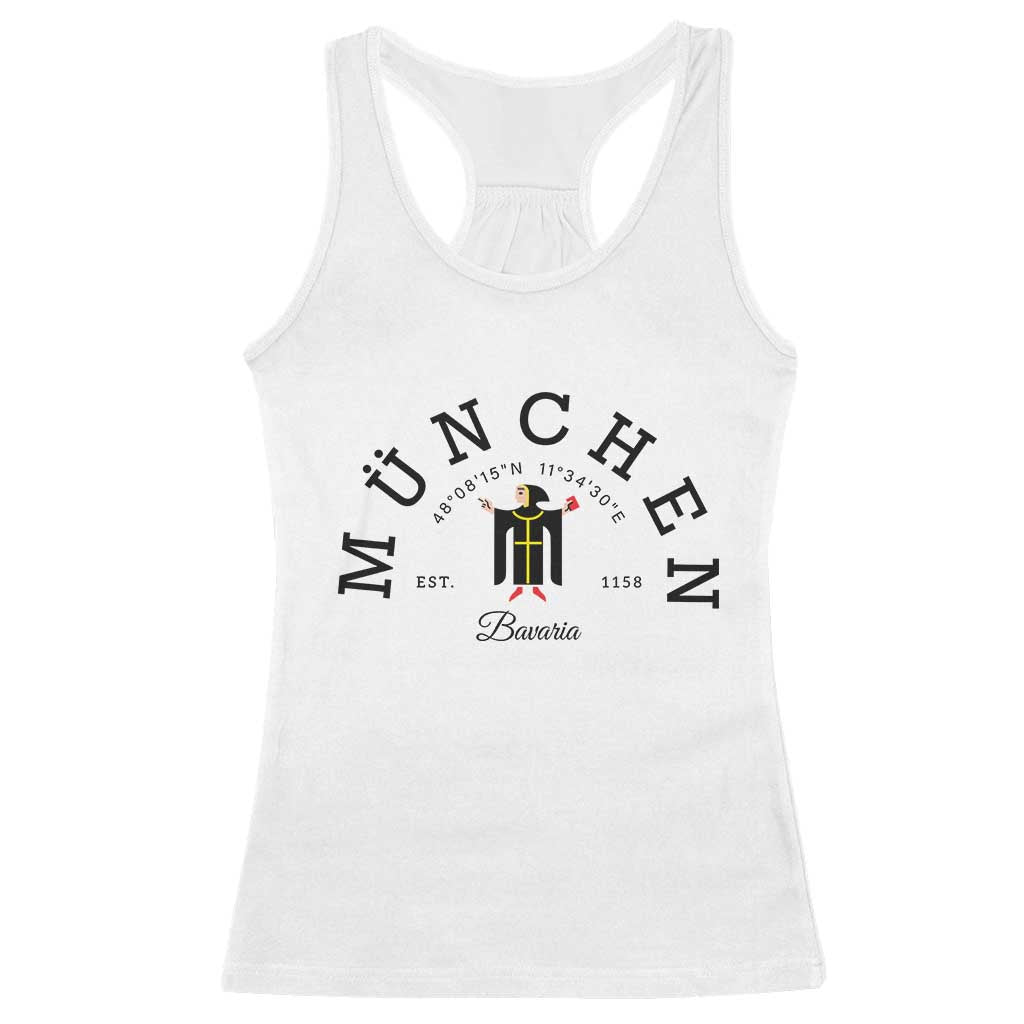 Munich München Bavaria Germany Coat of Arms Souvenir German Racerback Tank Top