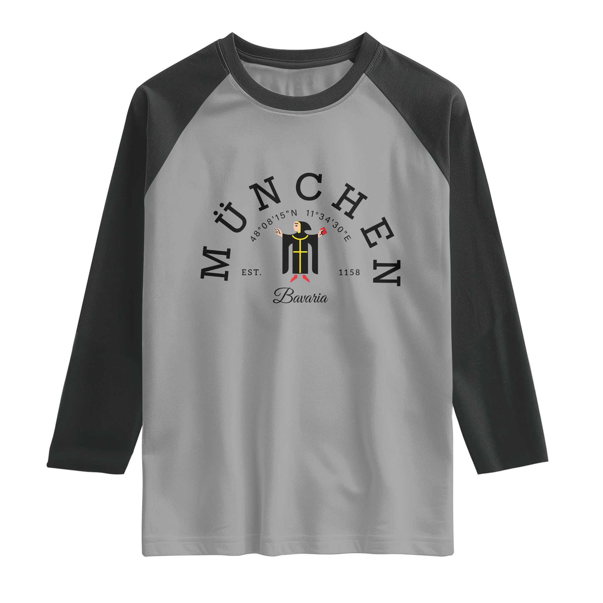 Munich München Bavaria Germany Coat of Arms Souvenir German Raglan Shirt