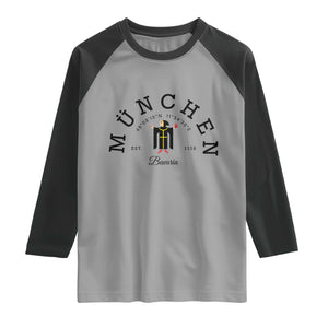 Munich München Bavaria Germany Coat of Arms Souvenir German Raglan Shirt