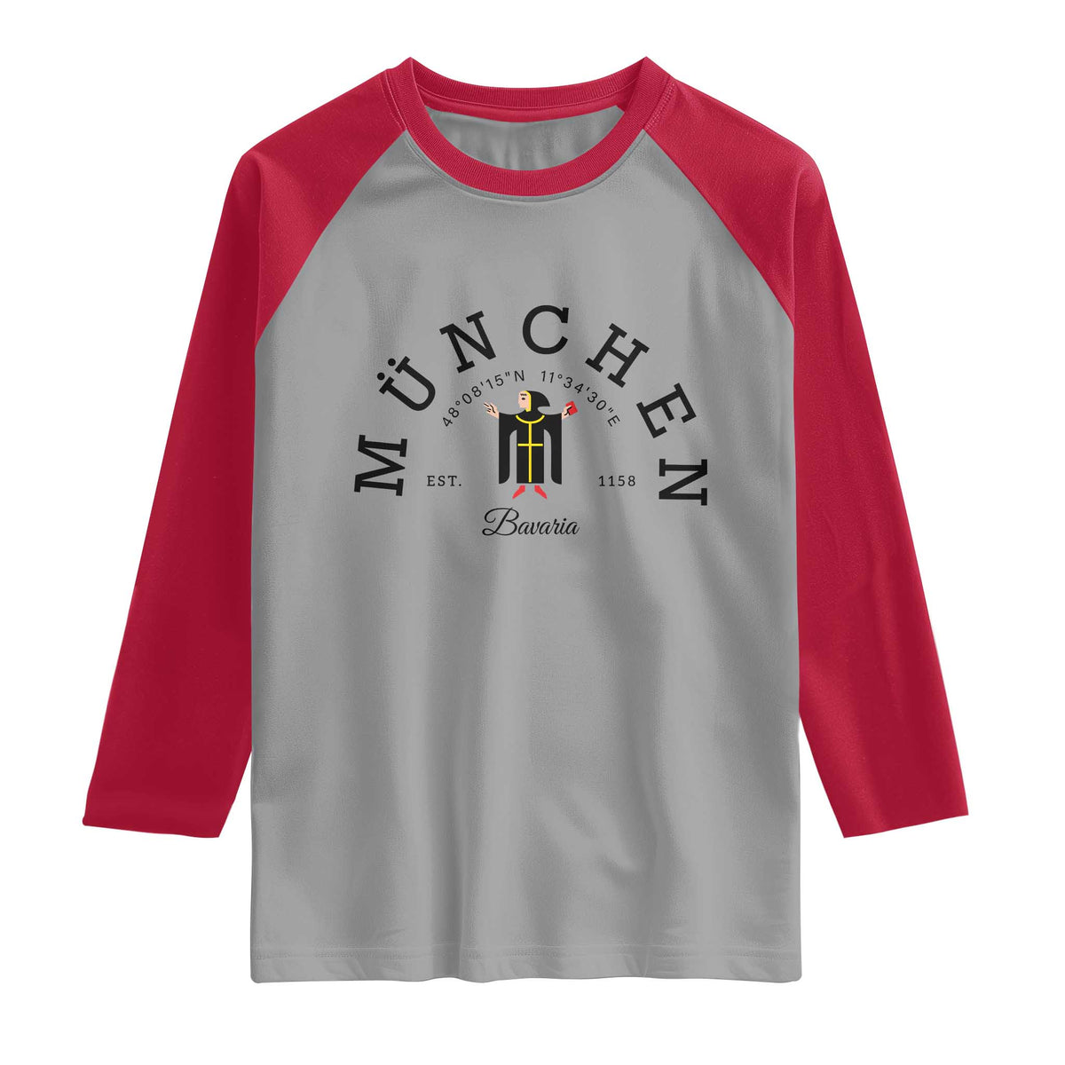 Munich München Bavaria Germany Coat of Arms Souvenir German Raglan Shirt