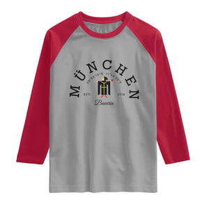 Munich München Bavaria Germany Coat of Arms Souvenir German Raglan Shirt