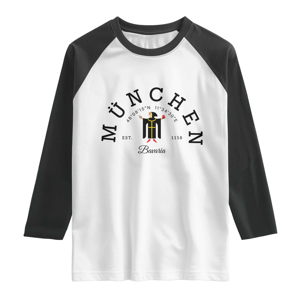 Munich München Bavaria Germany Coat of Arms Souvenir German Raglan Shirt