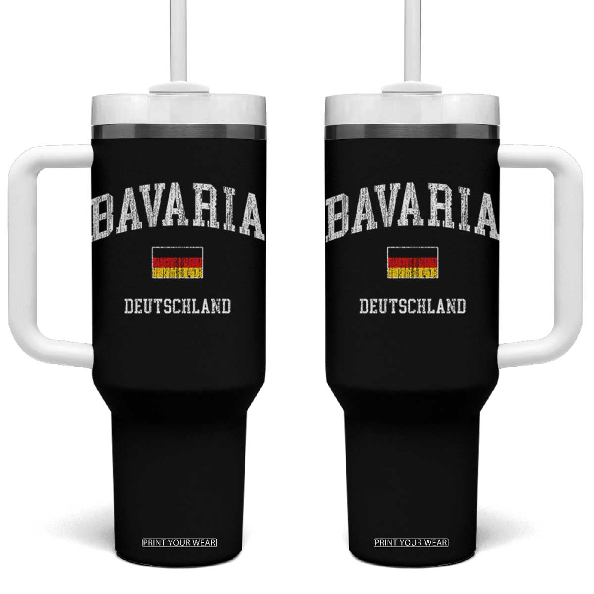 Bavaria Germany Bavarian Region German Flag European Travel Souvenir Tumbler With Handle