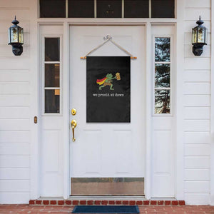 We Prosit At Dawn Garden Flag Funny Oktoberfest Frog