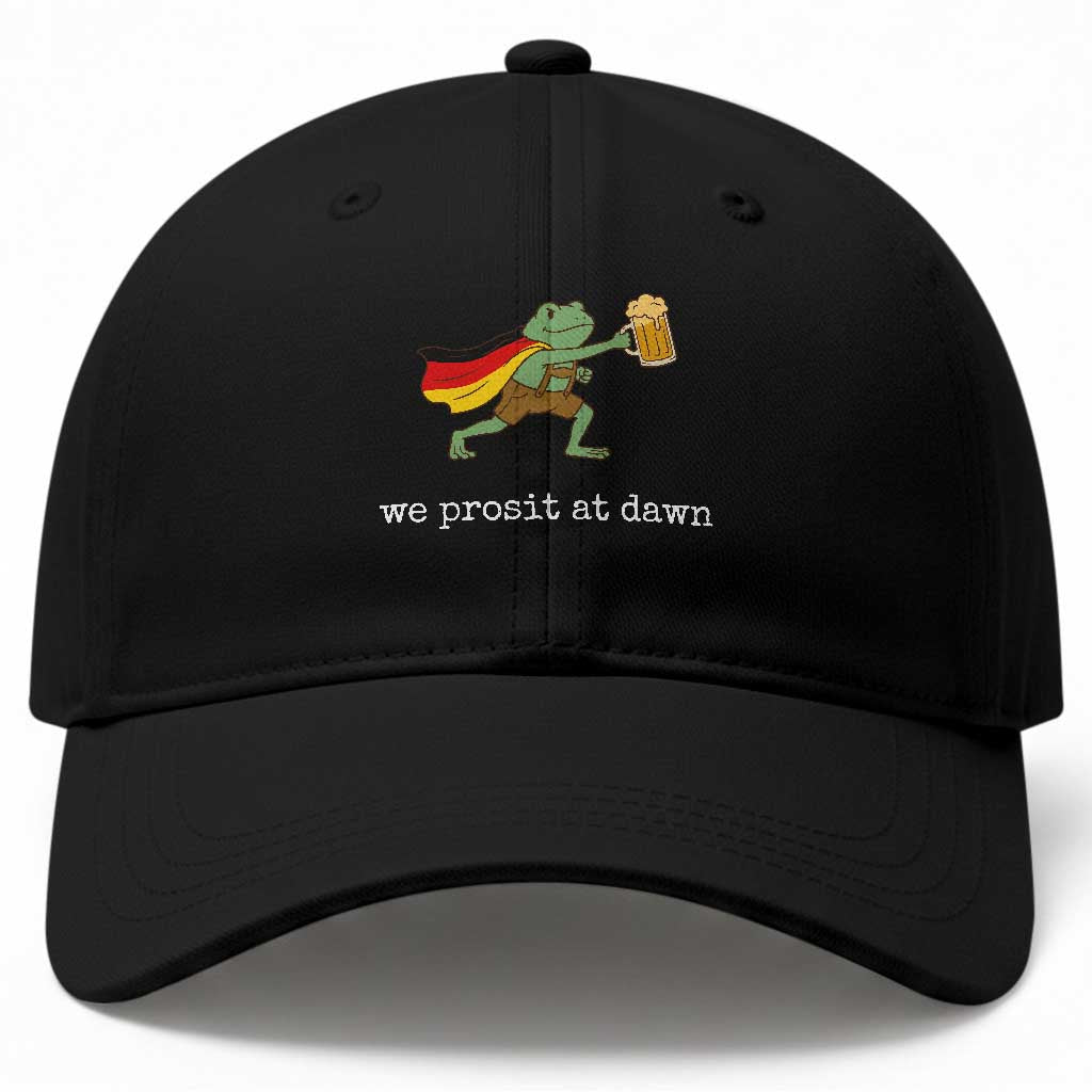 We Prosit At Dawn Baseball Cap Funny Oktoberfest Frog