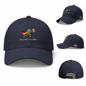 We Prosit At Dawn Baseball Cap Funny Oktoberfest Frog