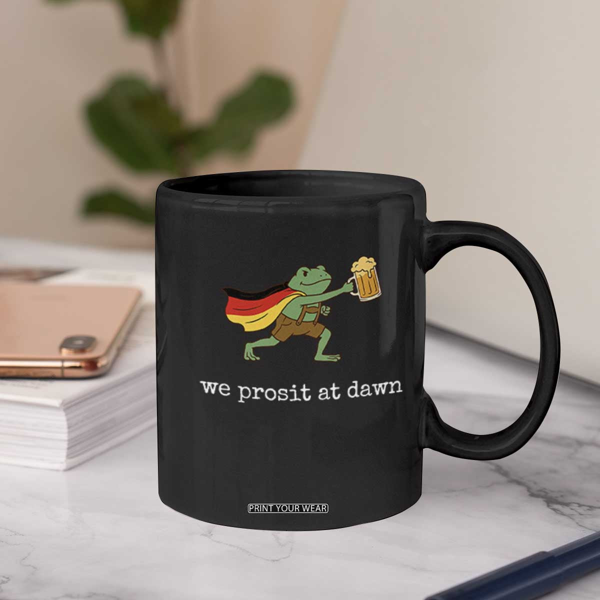 We Prosit At Dawn Coffee Mug Funny Oktoberfest Frog