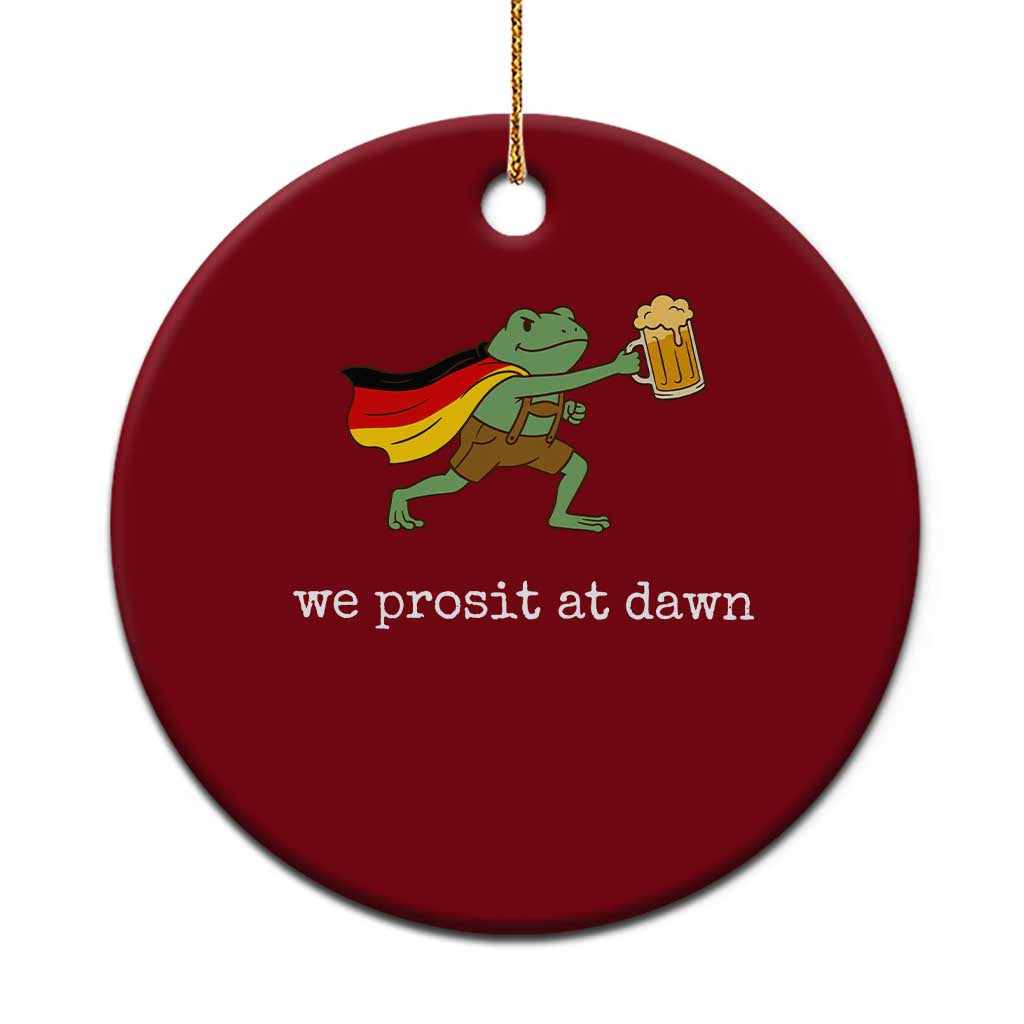 We Prosit At Dawn Ceramic Ornament Funny Oktoberfest Frog