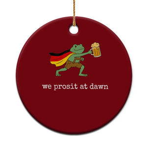 We Prosit At Dawn Ceramic Ornament Funny Oktoberfest Frog