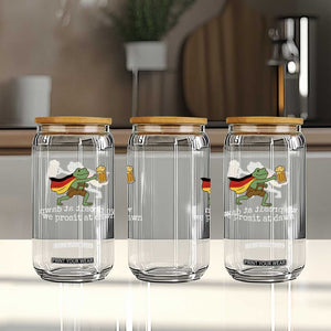 We Prosit At Dawn Glass Can Funny Oktoberfest Frog
