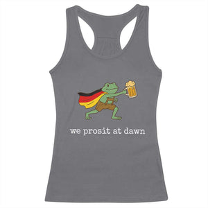 We Prosit At Dawn Racerback Tank Top Funny Oktoberfest Frog