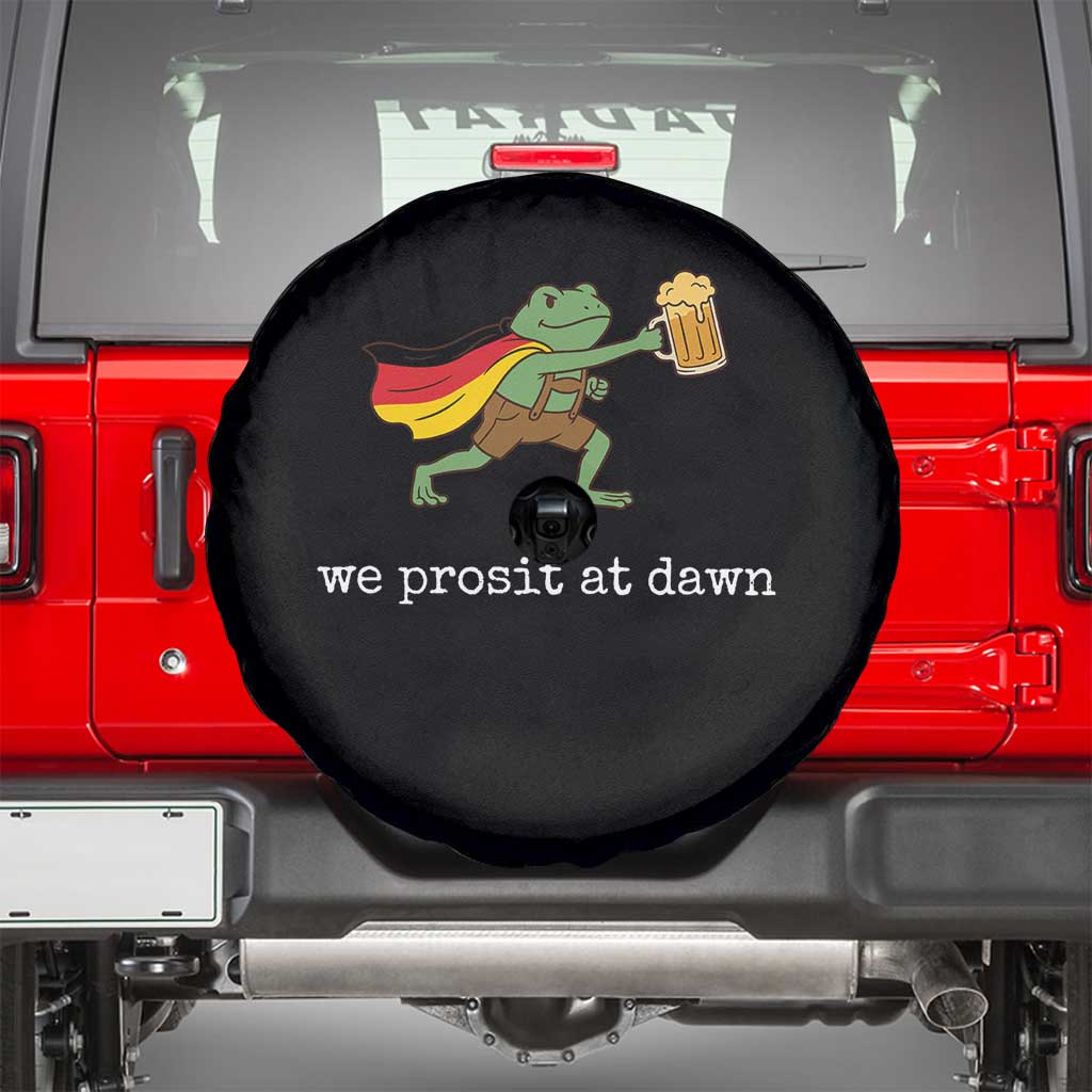 We Prosit At Dawn Spare Tire Cover Funny Oktoberfest Frog