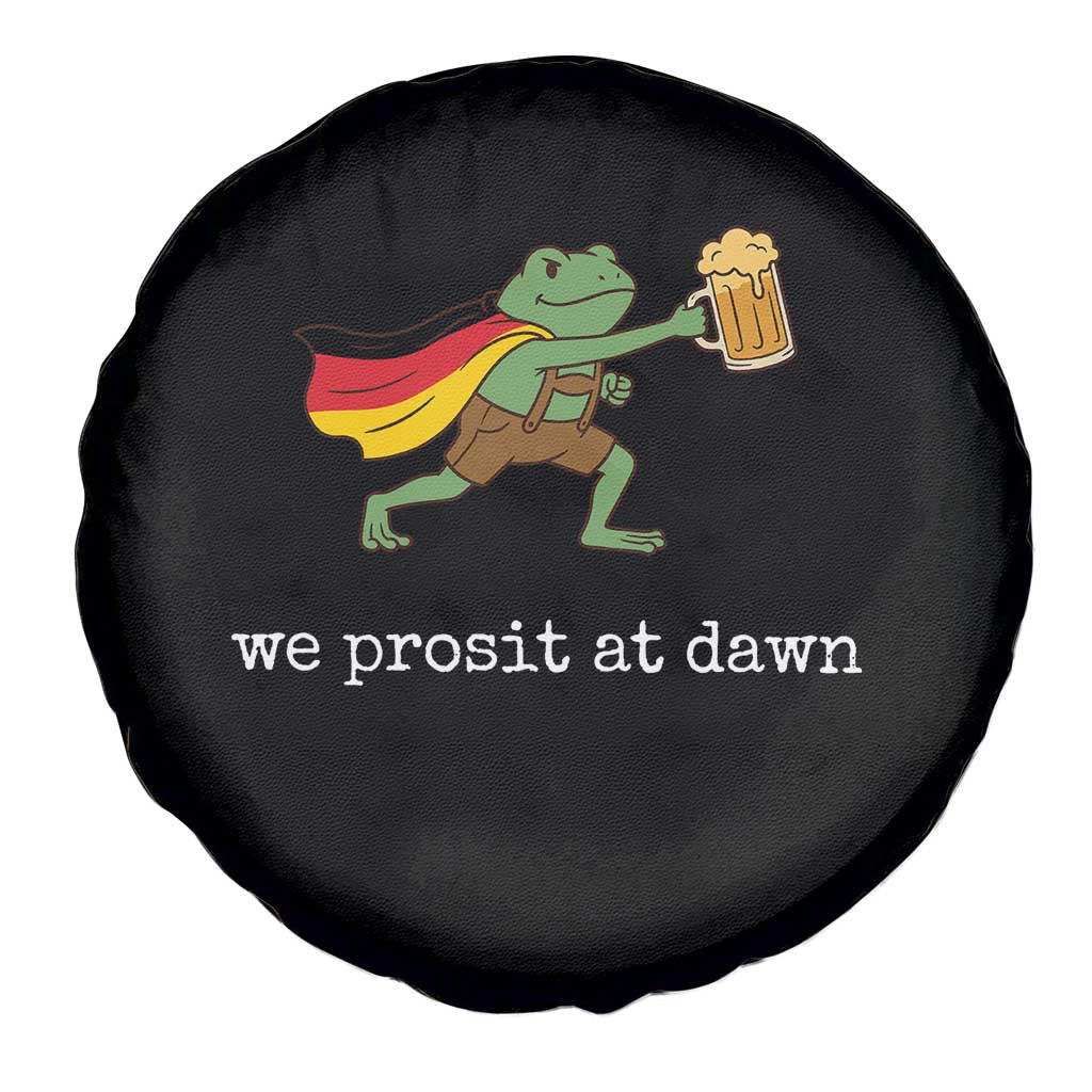 We Prosit At Dawn Spare Tire Cover Funny Oktoberfest Frog