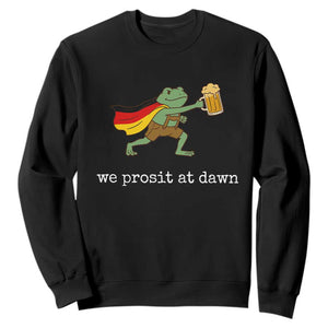 We Prosit At Dawn Sweatshirt Funny Oktoberfest Frog