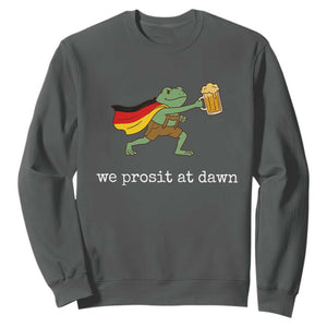 We Prosit At Dawn Sweatshirt Funny Oktoberfest Frog