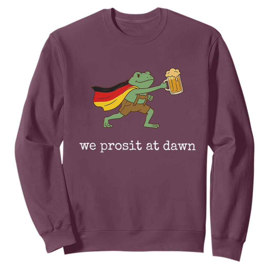 We Prosit At Dawn Sweatshirt Funny Oktoberfest Frog