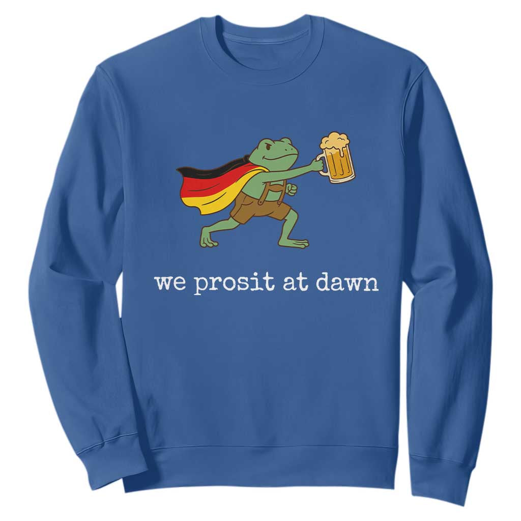 We Prosit At Dawn Sweatshirt Funny Oktoberfest Frog