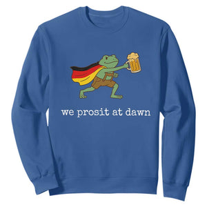 We Prosit At Dawn Sweatshirt Funny Oktoberfest Frog