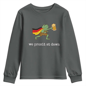 We Prosit At Dawn Youth Sweatshirt Funny Oktoberfest Frog