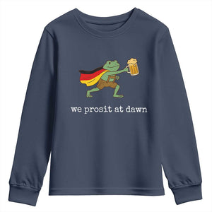 We Prosit At Dawn Youth Sweatshirt Funny Oktoberfest Frog