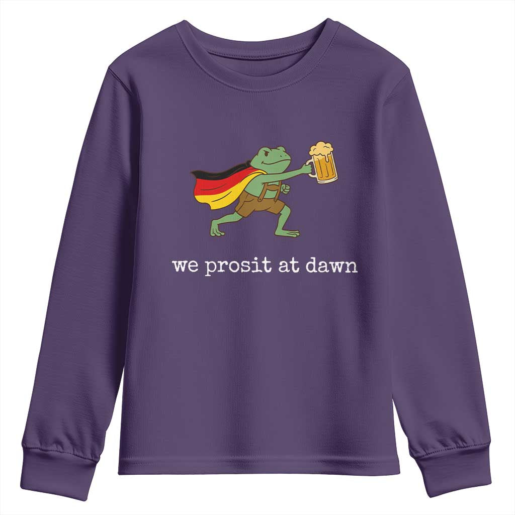 We Prosit At Dawn Youth Sweatshirt Funny Oktoberfest Frog