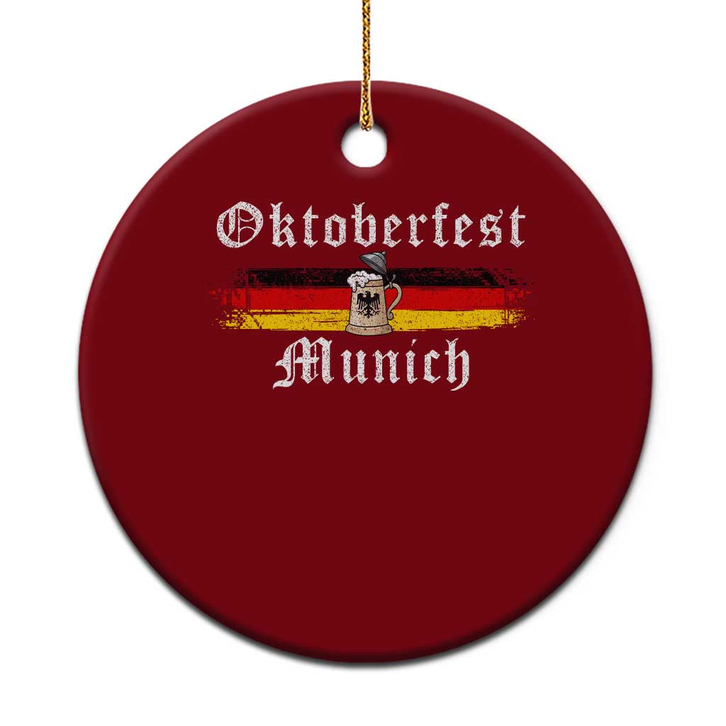 Oktoberfest Munich Bierstein Vintage German Drinking Festival Ceramic Ornament