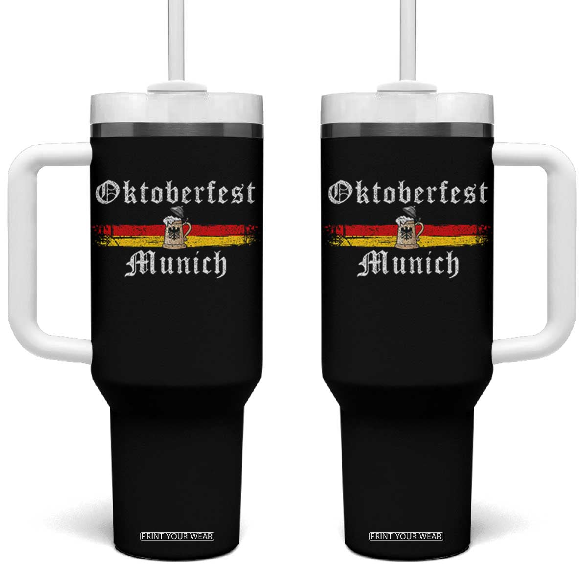 Oktoberfest Munich Bierstein Vintage German Drinking Festival Tumbler With Handle