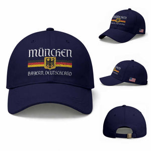 Munich München Germany Deutschland Oktoberfest German Flag Eagle Baseball Cap