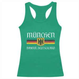Munich München Germany Deutschland Oktoberfest German Flag Eagle Racerback Tank Top